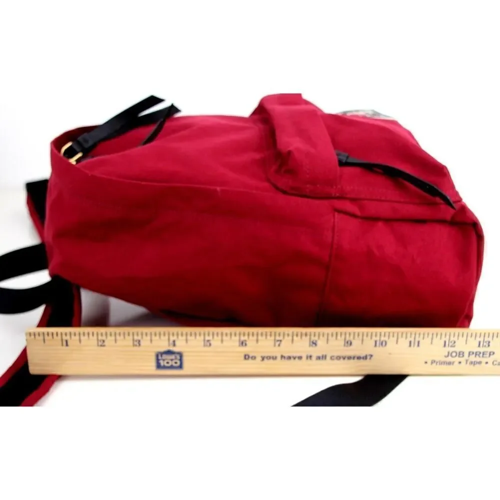 Marc by Marc Jacobs NY RED COTTON CANVAS BACKPACK SHOULDER BAG HANDBAG PURSE